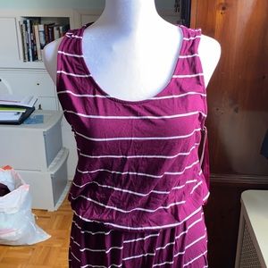 Women’s Summer Maxi dress- burgundy- size M